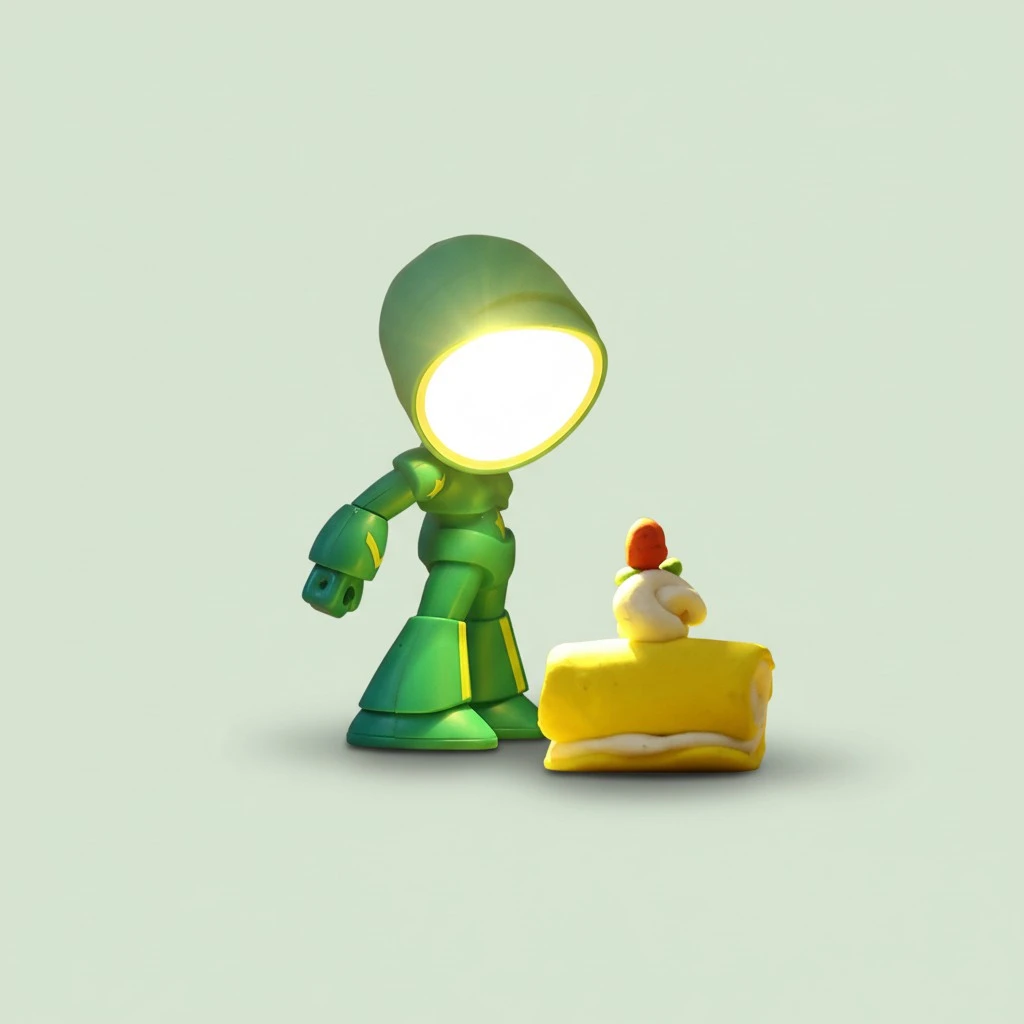 Robot Lamp Decorative Night Light Adjustable Bedside Light For Home Office