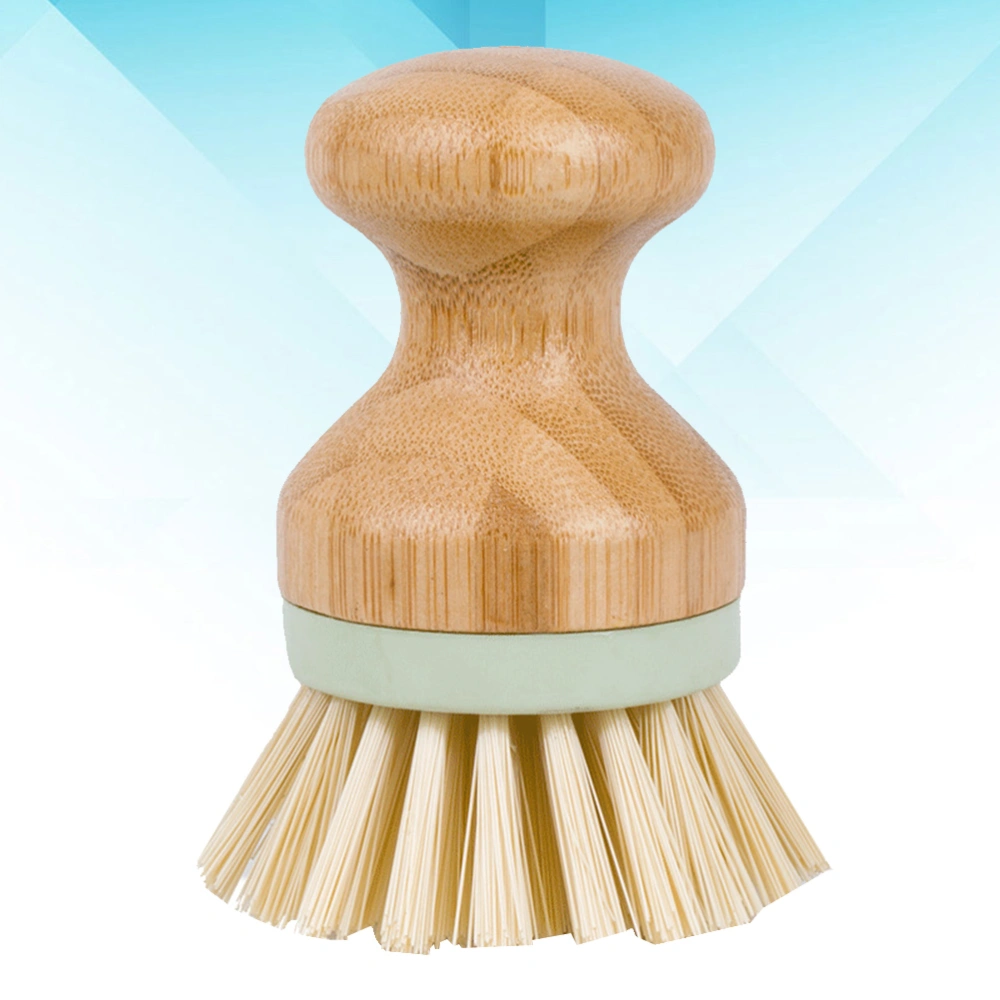 1pc Solid Wood Cleaning Brush Durable Pan Dish Brush Washing Supplies for Kitchen Restaurant