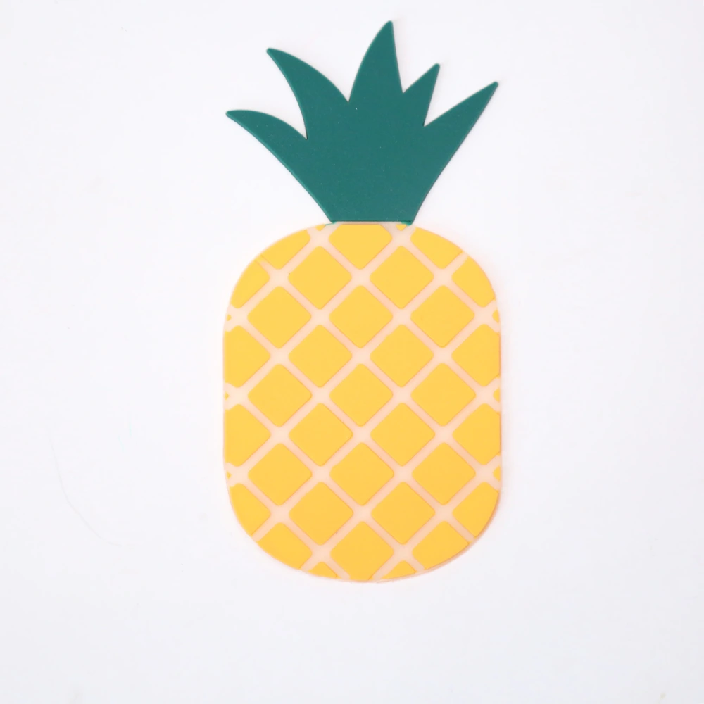 Pineapple Shaped Coaster Silicone Cup Pad Decorative Fruit Pattern Coaster Nonskid Cup Coaster