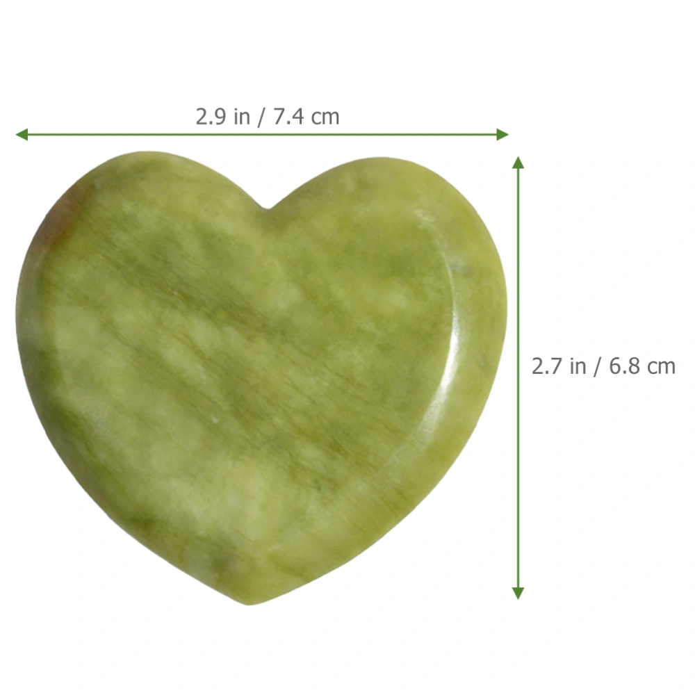 Heart Shaped Massage Tool Jade Guasha Board Facial Scraping Massager for Face Eye