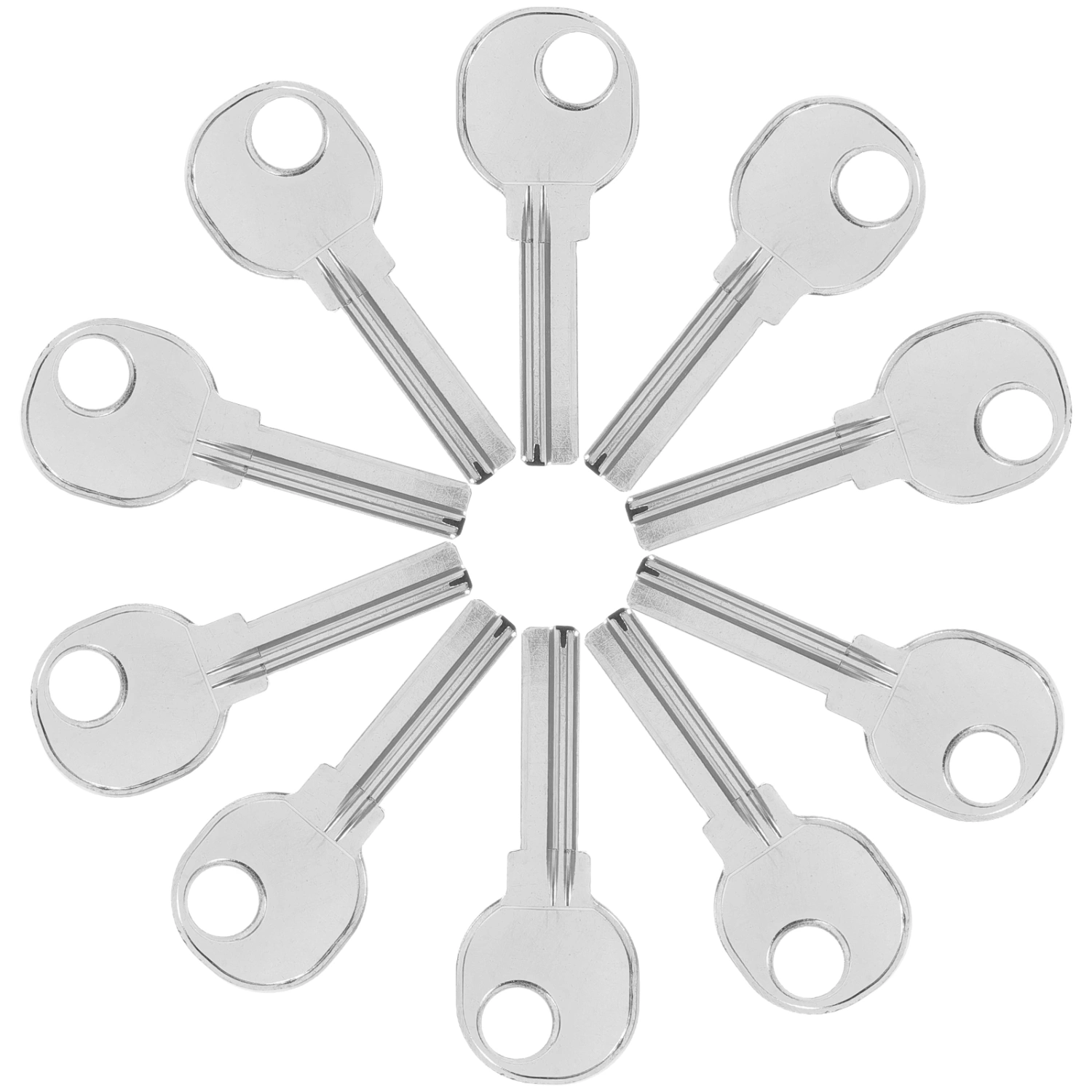 10Pcs Right Key Blanks House Door Key Blanks Key Making Craft Supplies Blank Keys