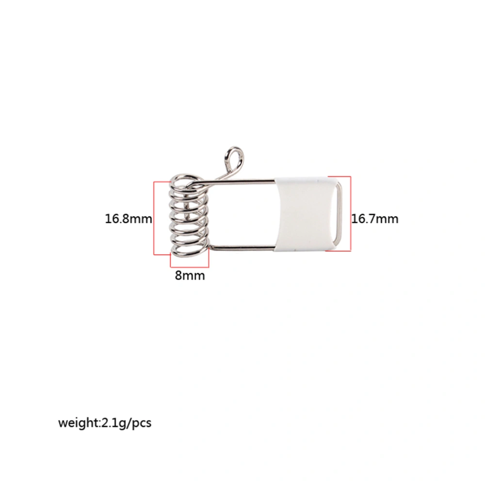 30pcs LED Panel Light Spring Clip Ceiling Lamp Spotlight Fixed Circle Spring Clip High Hardness Injection LED Lamp Tube Clip 1E104 (Silver)