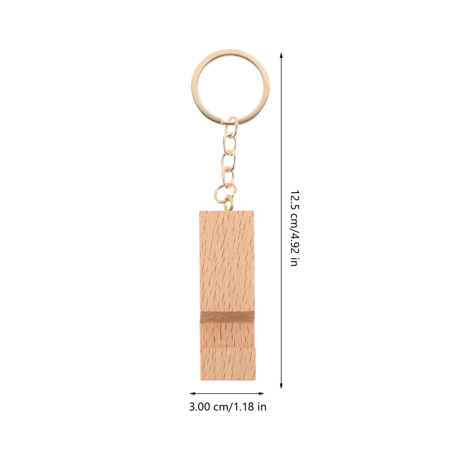4pcs Cellphone Holder Keyrings Portable Phone Holder Mini Phone Holder Wood Cellphone Stand