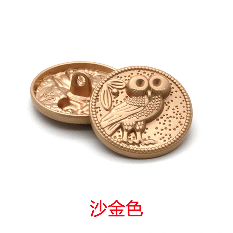 20Pcs Clothes DIY Buttons Decorative Owl Pattern Buttons Metal Buttons for Coat Crafts Sewing Buttons