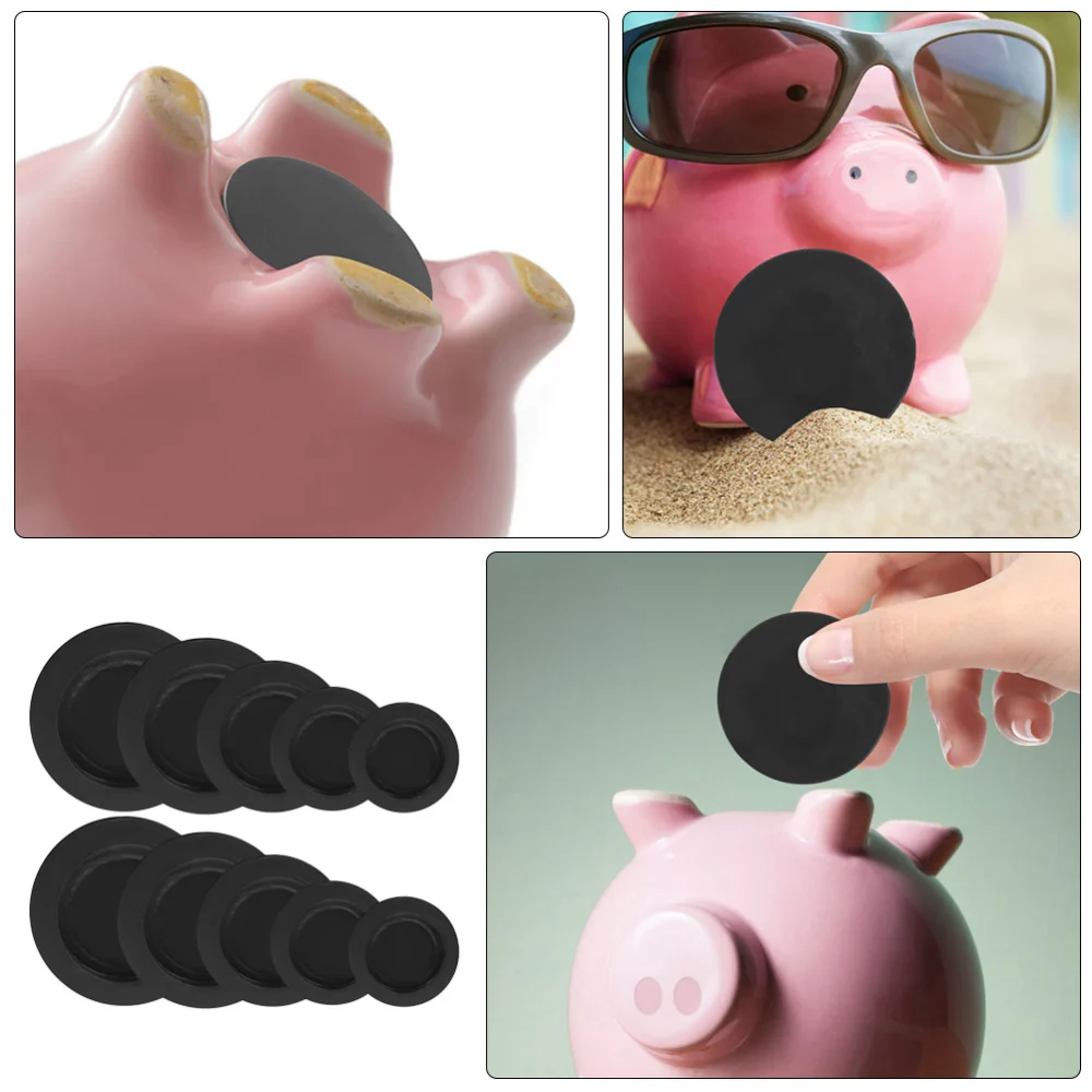 10pcs Rubber Saving Box Replacement Plug Piggy Bank Plugs Rubber Piggy Bank Stoppers