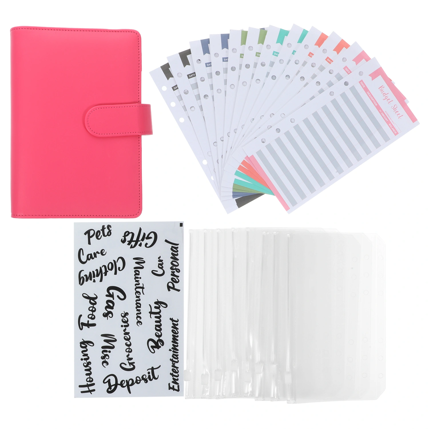 1 Set Money Cash Book Cash Envelops Budget Binder Expense Tracking Budget Binder