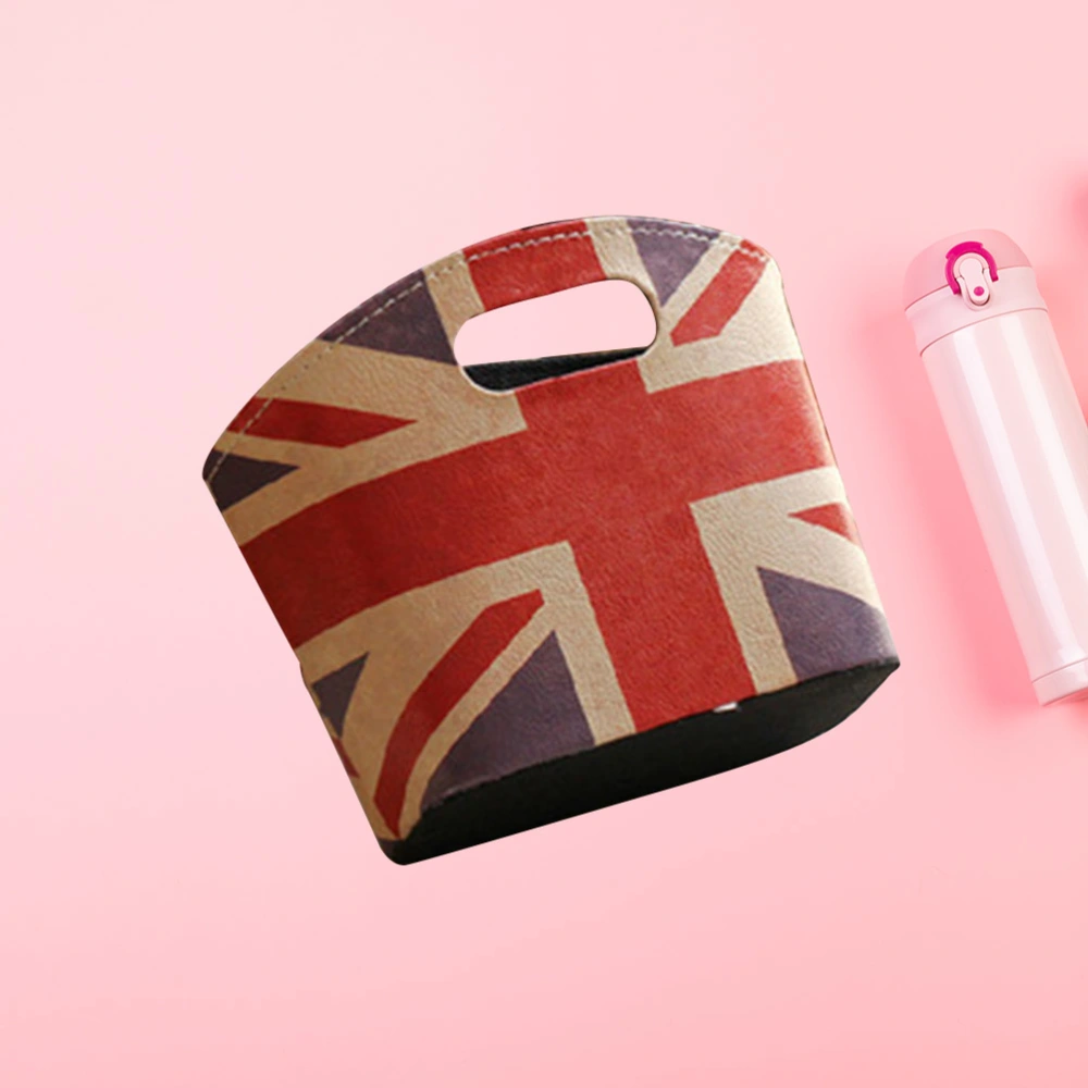 Creative Desktop Storage Basket with English Flag Pattern Multipurpose Storage Bag