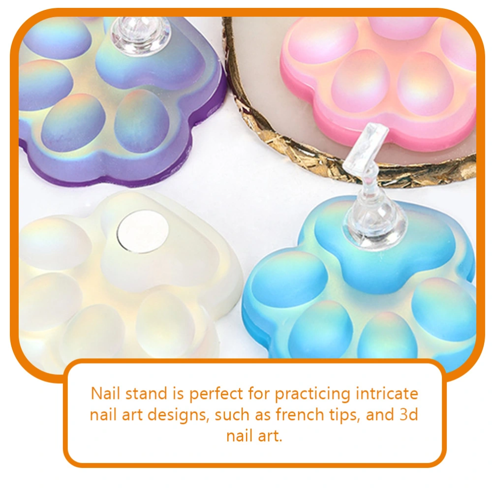 1 Set Nail Stand Nail Holder DIY Painting Nail Stand Nail Art Cat Paw Press Stand