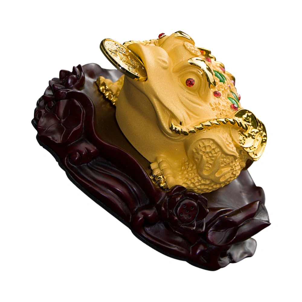 Decorative Resin Toad Household Adornment Wealth Craft Desktop Decoration