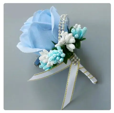 6pcs  Wedding Boutonniere Prom Flower Corsage Wedding Flowers Boutonniere Decoration