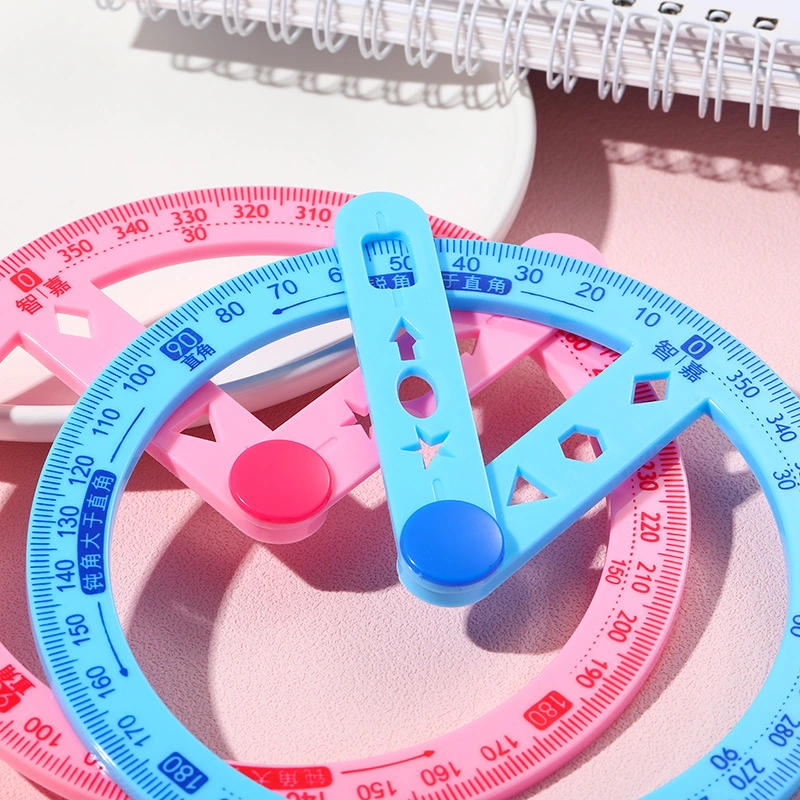 6Pcs Circle Protractor Measuring Tool Drafting Ruler Home Office Circle Protractor Measure Rulers