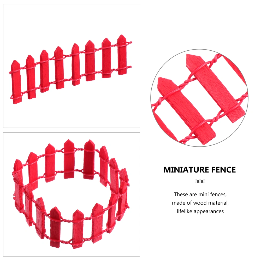 12pcs DIY Fish Tank Micro Landscape Mini Wooden Fence Fairy Garden Accessories