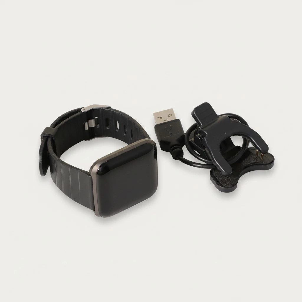 1pc Color Screen Smart Bracelet Smart Watch Fitness Wristband Waterproof Intelligent Watch Fashionable Smart Watch for Parents Men Wearing Black