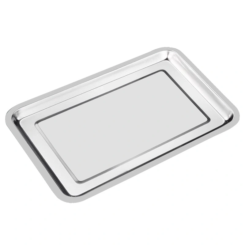 Stainless Steel Baking Tray Pan Toaster Oven Tray Deep Edged BBQ Food Pan