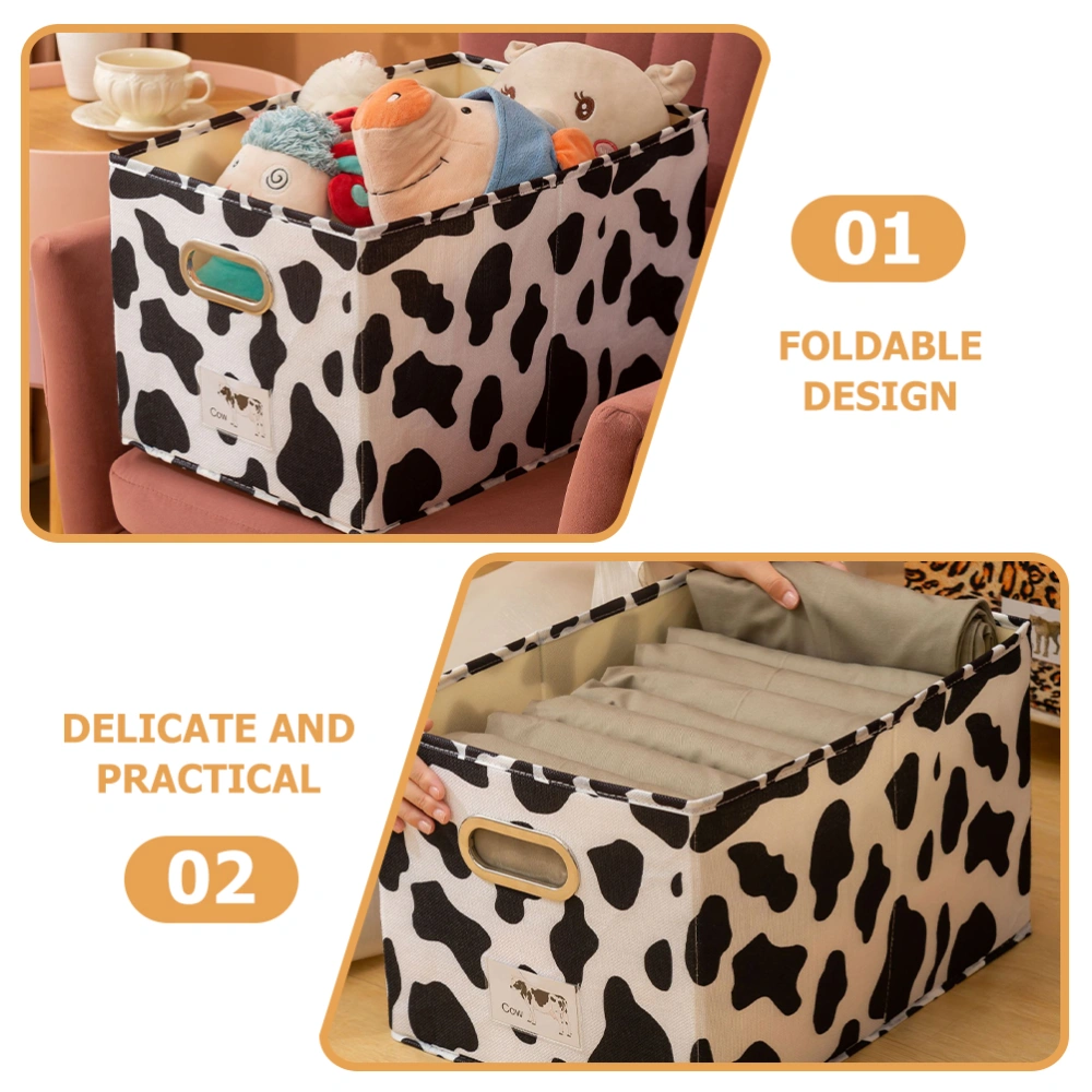 Storage Bin with Handle Foldable Storage Basket Sundries Container Clothes Storage Bin