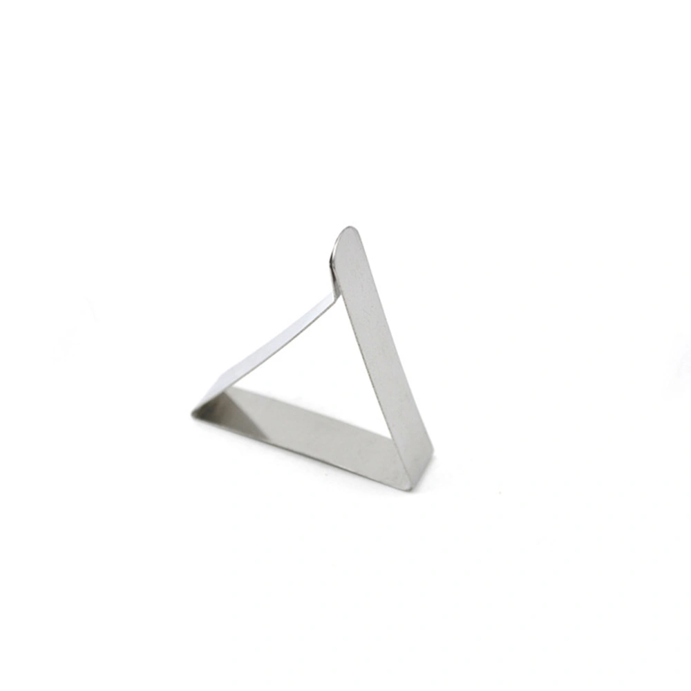 10pcs Stainless Steel Triangle Tablecloth Clips Adjustable Table Cloth Triangle Clamps 5cm