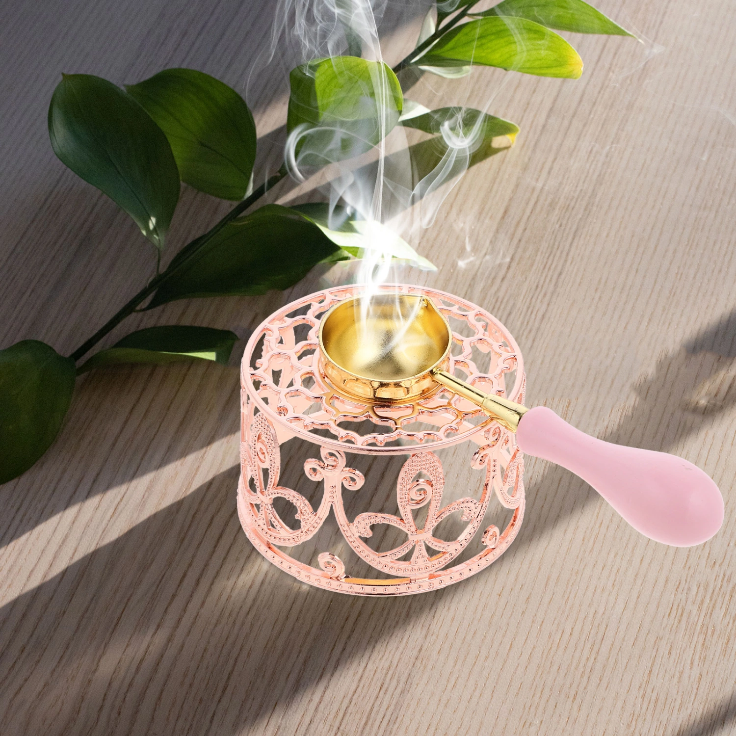 1 Set Retro Style Seal Wax Melting Stove Melting Warmer Lacquer Wax Seal Warmer with Spoon