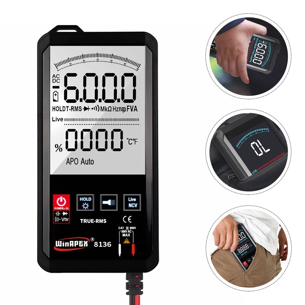 1pc Touch Screen Multimeter High Accuracy Meter Digital Safety Multimeter