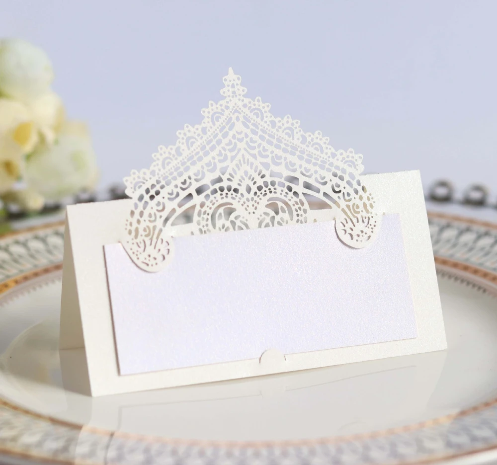 50pcs Wedding Place Cards Name Card Wedding Banquet Place Cards Elegant Table Place Cards