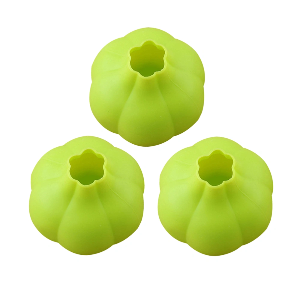 3pcs Multifunctional Garlic Peeler Creative Kitchen Tools Saving Time Garlic Skinner for Home Restaurant (Green)