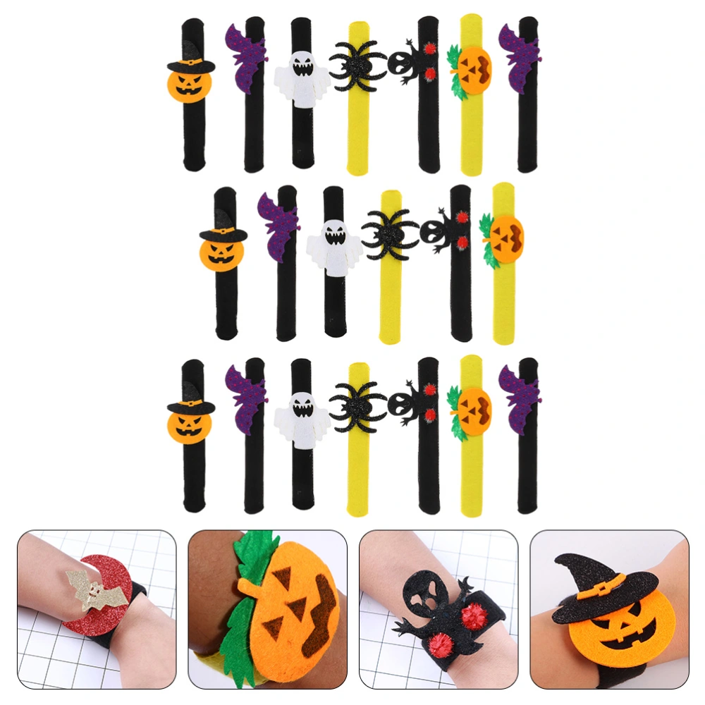 20Pcs Halloween Slap Bracelets Funny Slap Bracelet Toys Halloween Party Kids Slap Bracelets