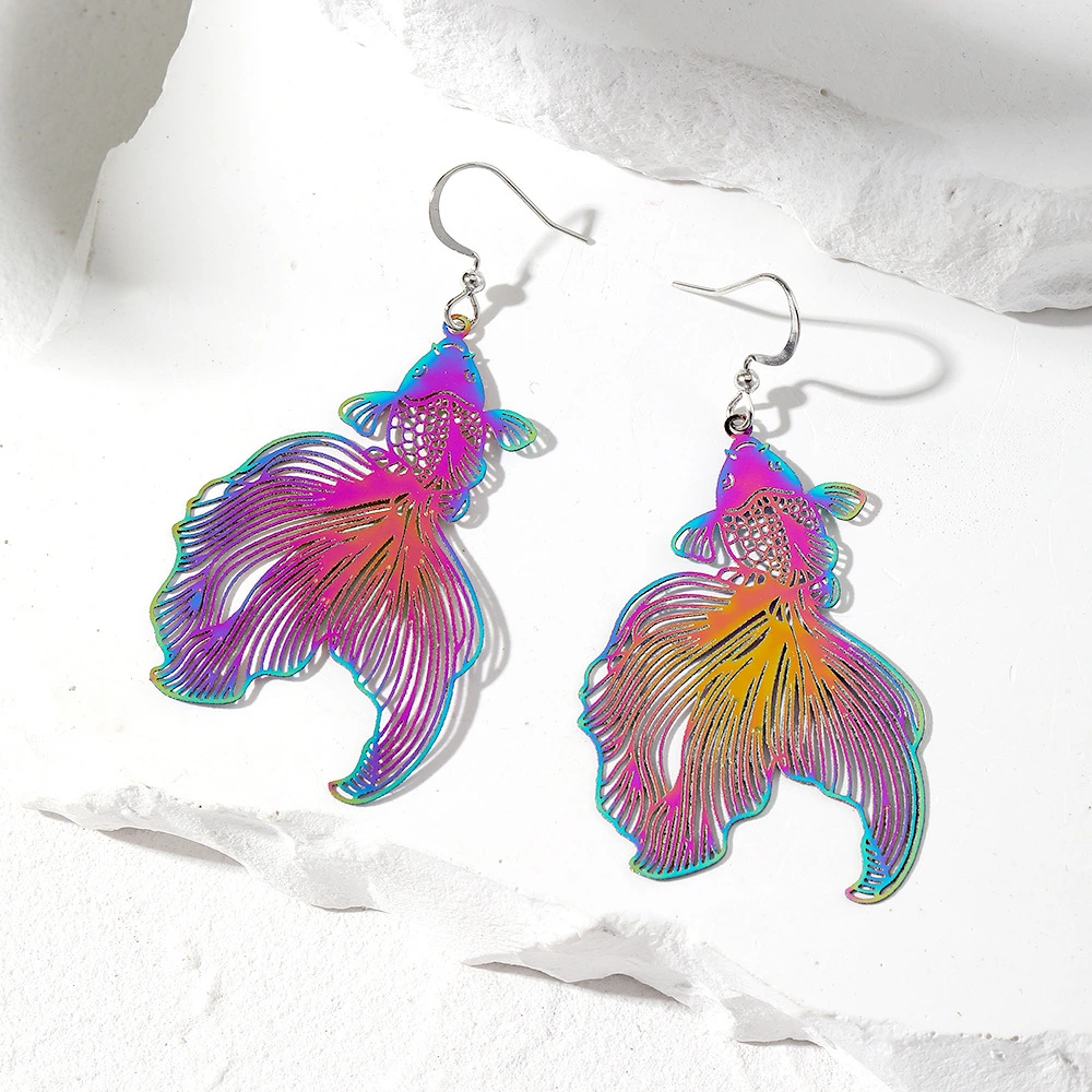 1 Pair Goldfish Dangle Earrings Women Earrings Drop Earrings Decorative Earrings for Party