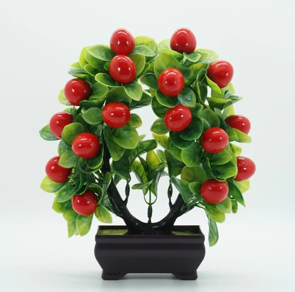 Artificial Potted Plant Fake Potted Flower Faux Potted Plant Bonsai Decoration Fake Decor