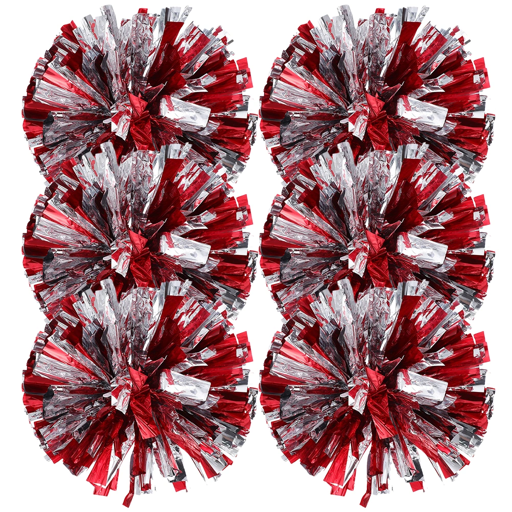 6Pcs Cheerleading Pompoms Cheerleader Pom Poms Cheer Poms Cheering Hand Flowers