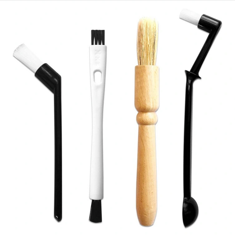 4Pcs Coffee Grinder Brush Handle Wiping Brush Coffee Machine Cleaning Brush Small Cleaner Brush