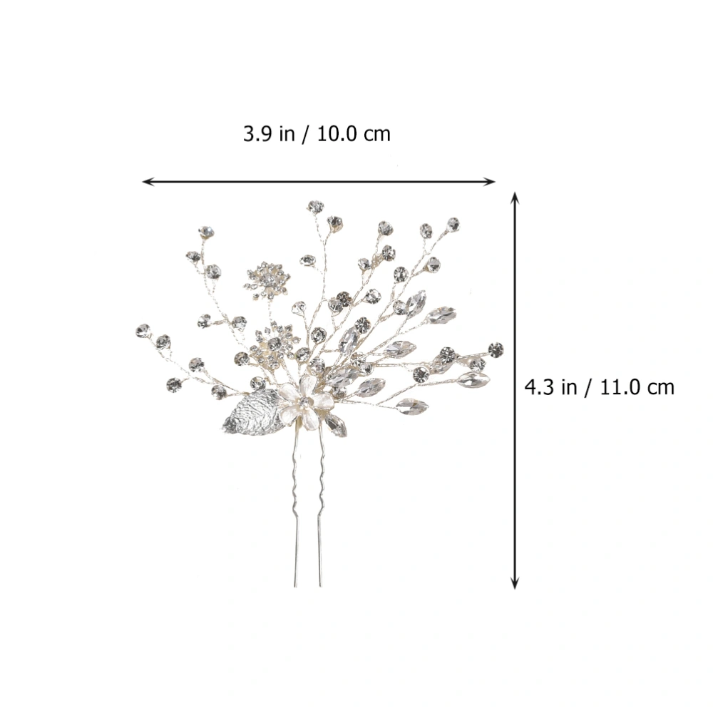 Exquisite Wedding Hairpin Hairpins Flower Leaves Bridal Wedding Headpiece