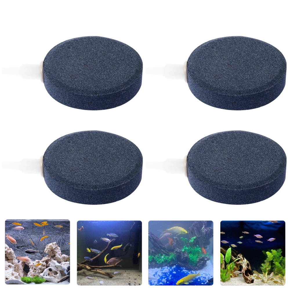 4pcs Aquarium Air Stone Fish Tank Oxygen Stone Round Air Bubble Stone Disc