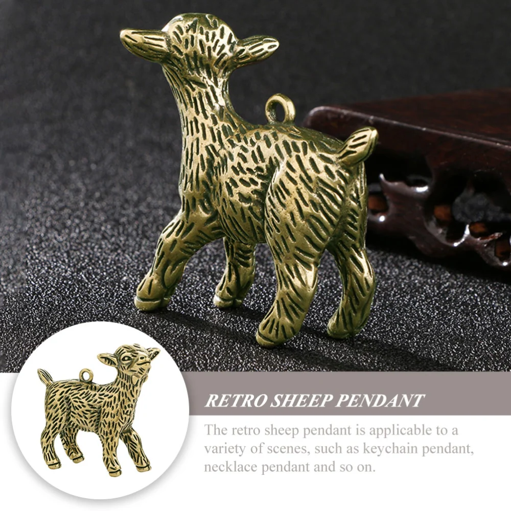 Mini Sheep Statue Brass Sheep Figurine Miniature Sheep Sculpture Brass Ornament