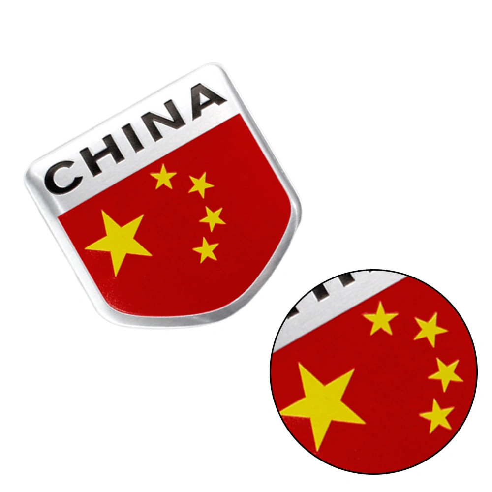 Creative CHINA Flag Car Sticker Metal Car Label Refit Sticker Automobile Decal for Covering Scratch