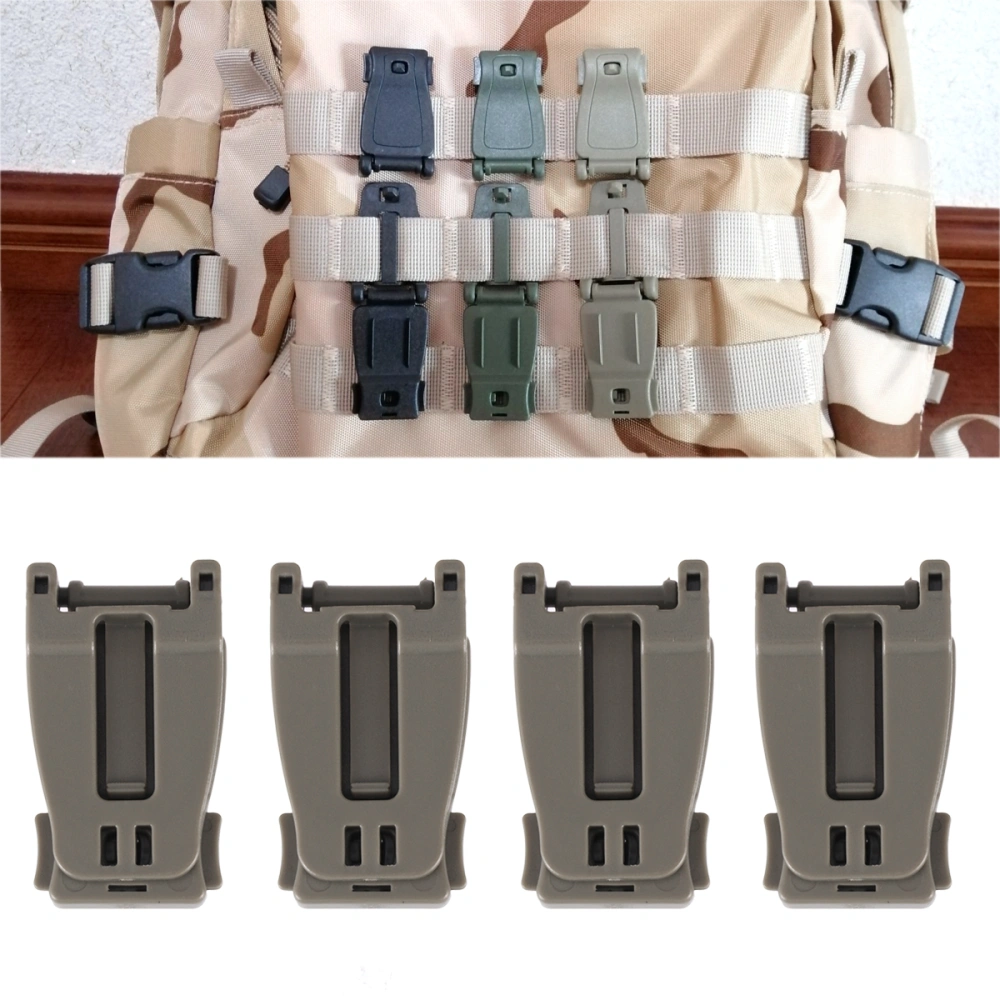 10pcs Molle Web Dominator Buckles Strap Clips Belt Keeper Tactical Strap Management Tool for Backpack Webbing