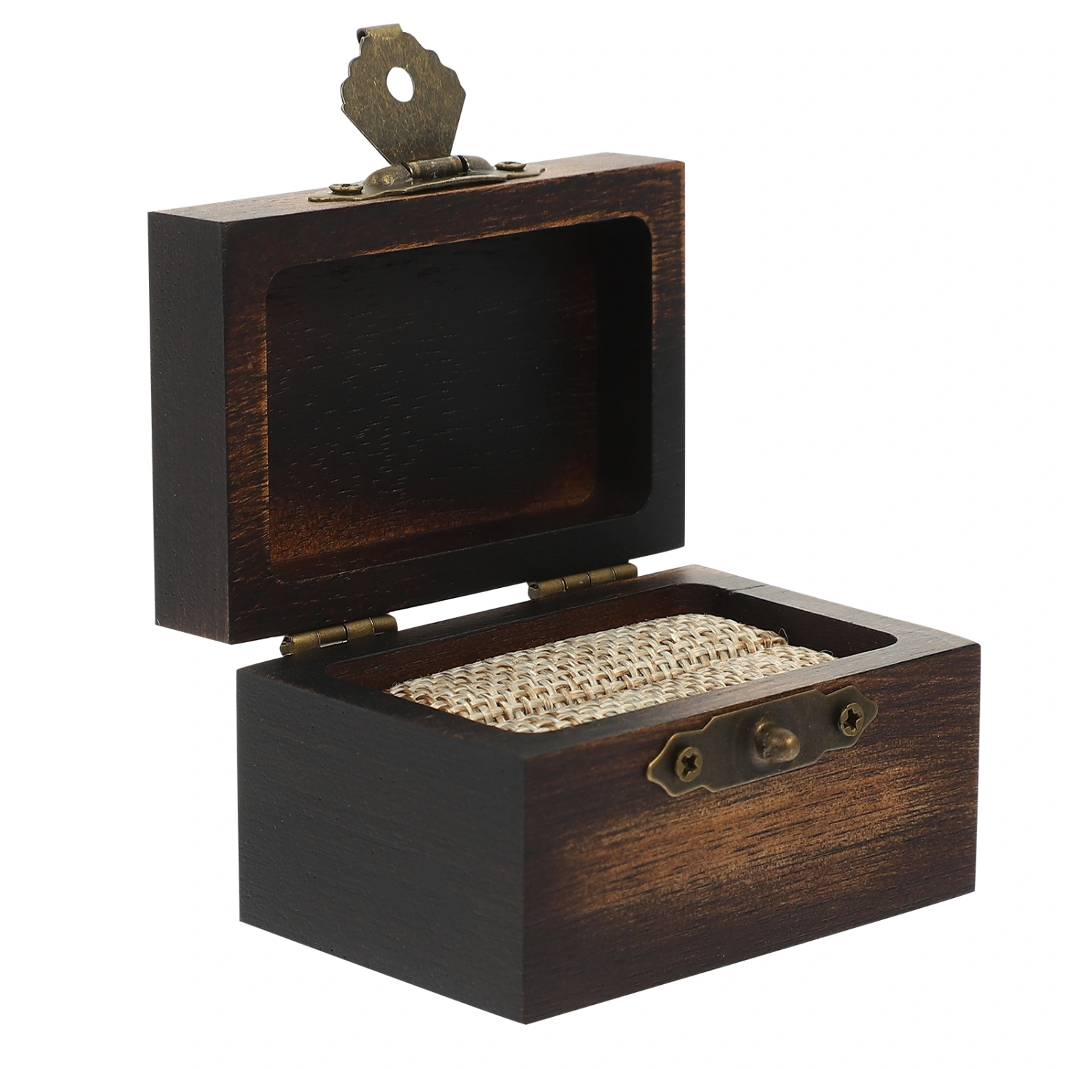 Wooden Ring Organizer Square Ring Case Ring Box Proposal Engagement Ring Box