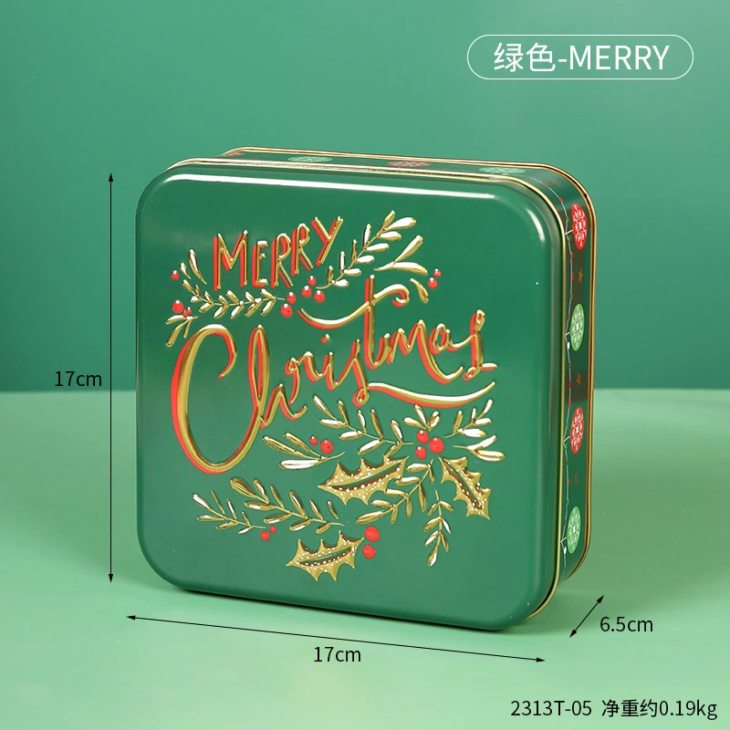 Christmas Tinplate Boxes Candy Box Tin Plate Cookie Box Cookie Container with Lids