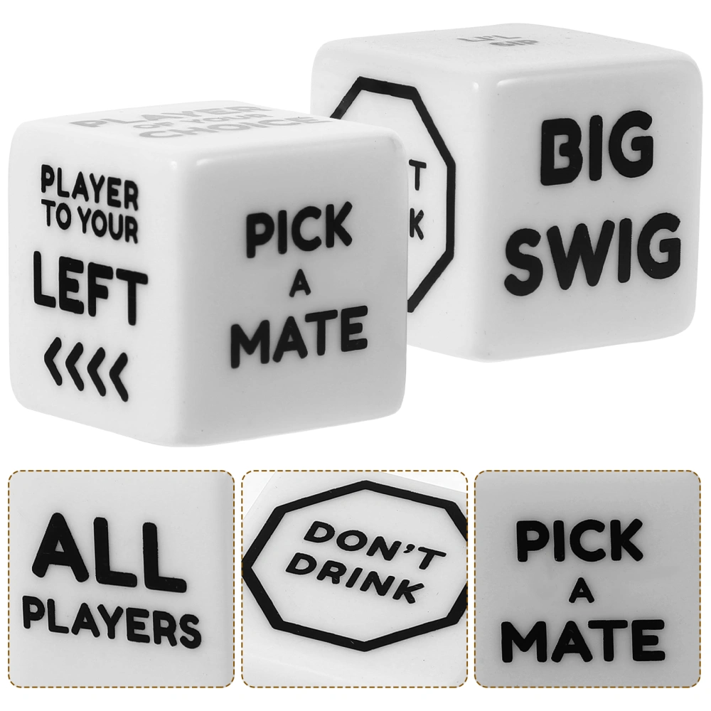 2pcs Drinking Games Dices Cube Drink Dices Drink Game Props for Bar Pubs