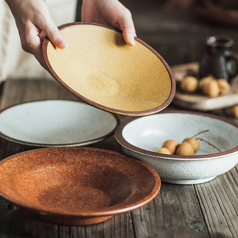 Handmade Stoneware Tableware Home Retro Vintage Bowl