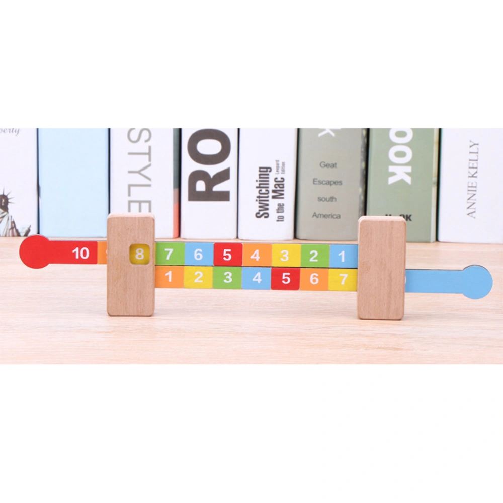 Colorful Math Toys Numbers Decomposition Ruler Wooden Pulling Ruler Early Education Toy Numbers Matching Toy for Kids Toldder