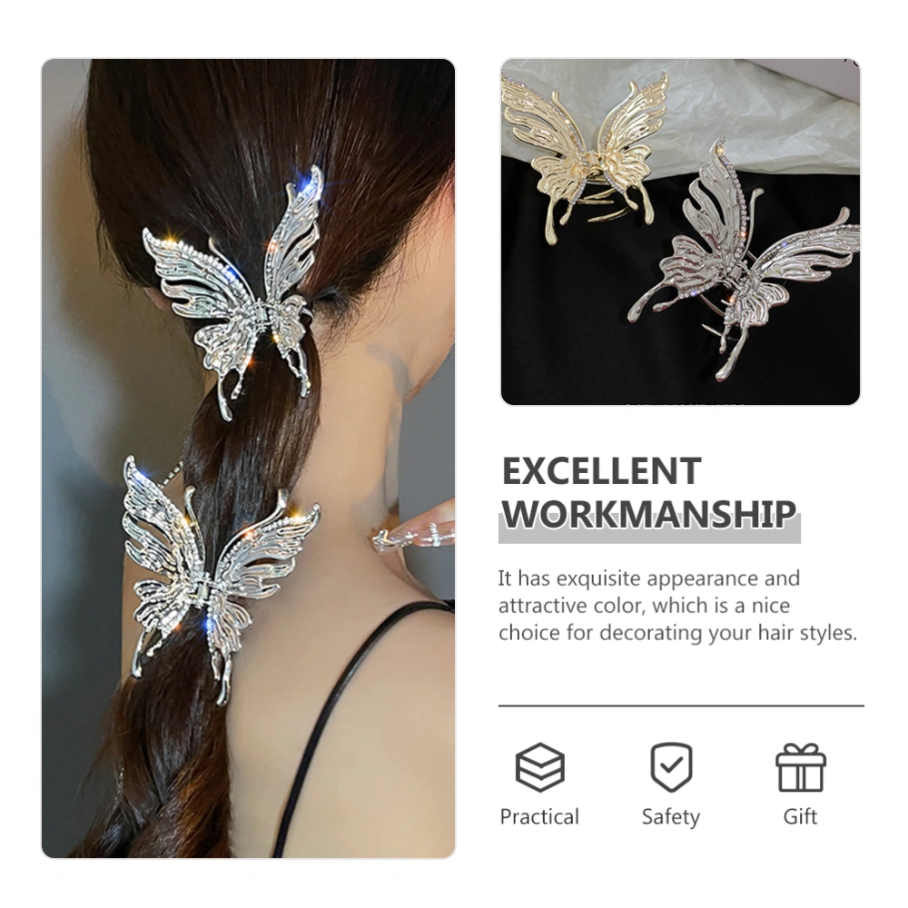 Rhinestone Hair Claw Clip Back Hair Barrette Butterflies Hair Clip for Women Girls