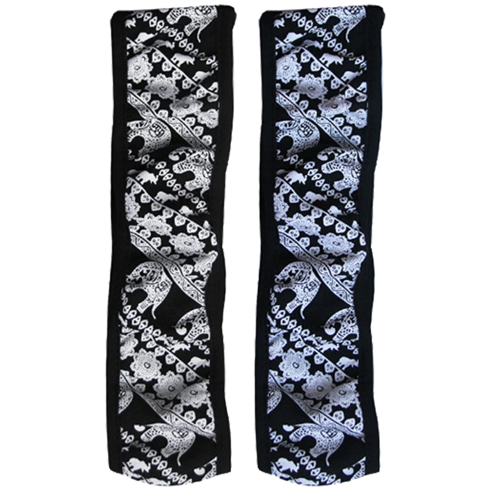 2pcs 37-38cm Auto Car Steering Wheel Cover Universal Car Accessory (Blue, Black)