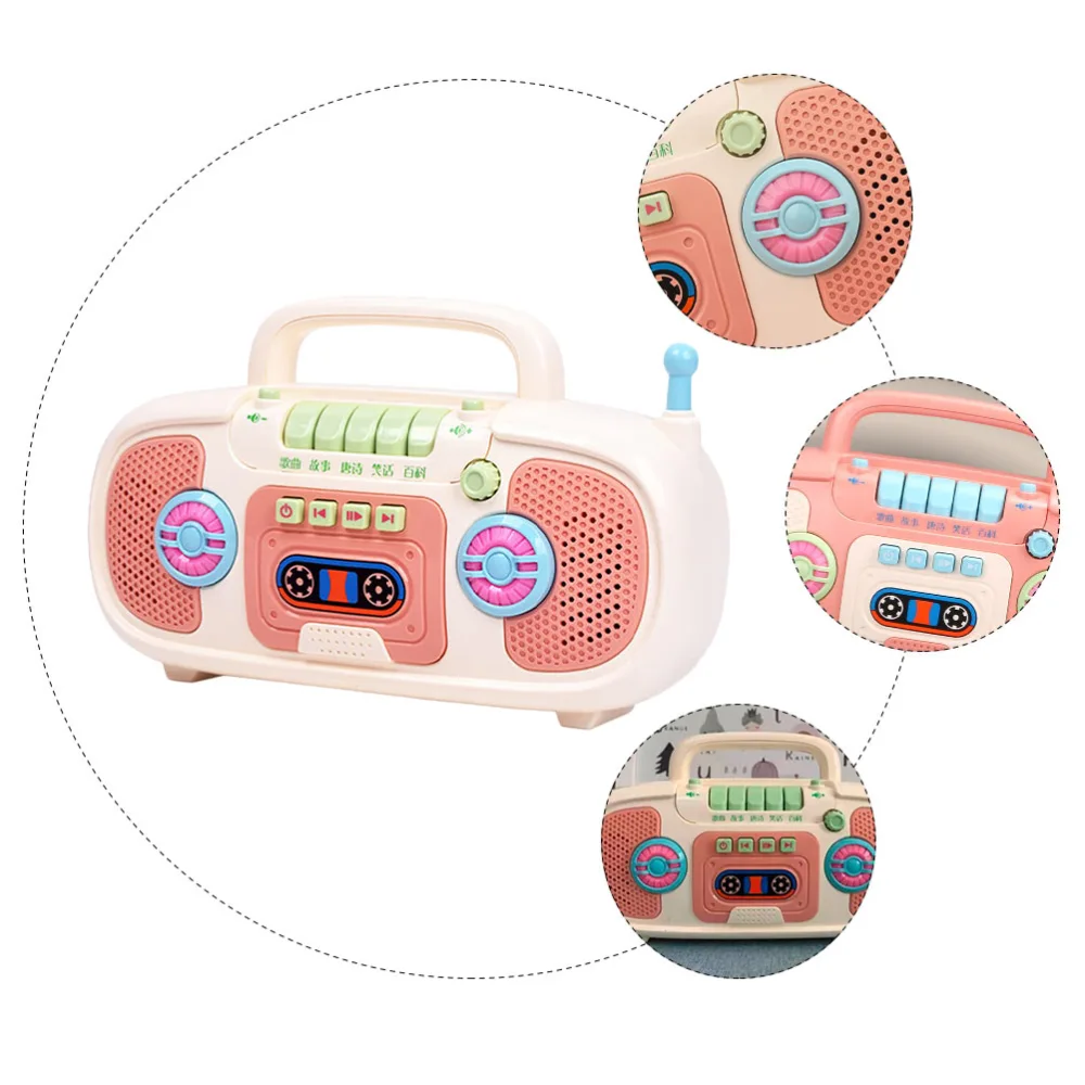 1PC Early Education Puzzle Story Machine Toy Light and Music Recorder Toy(White)