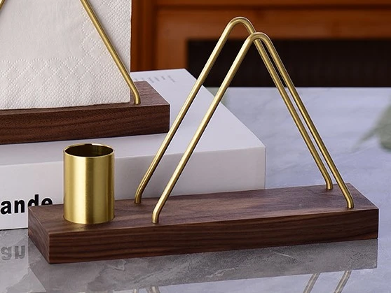 Napkin Holder Desktop Standing Paper Tissue Holder with Toothpick Holder for Bar