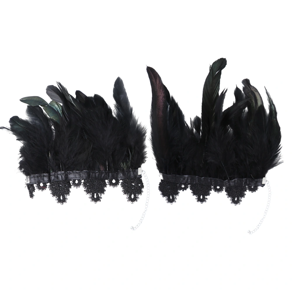 2PCS Halloween  Cuff Decoration Party  Oversleeve (Black)