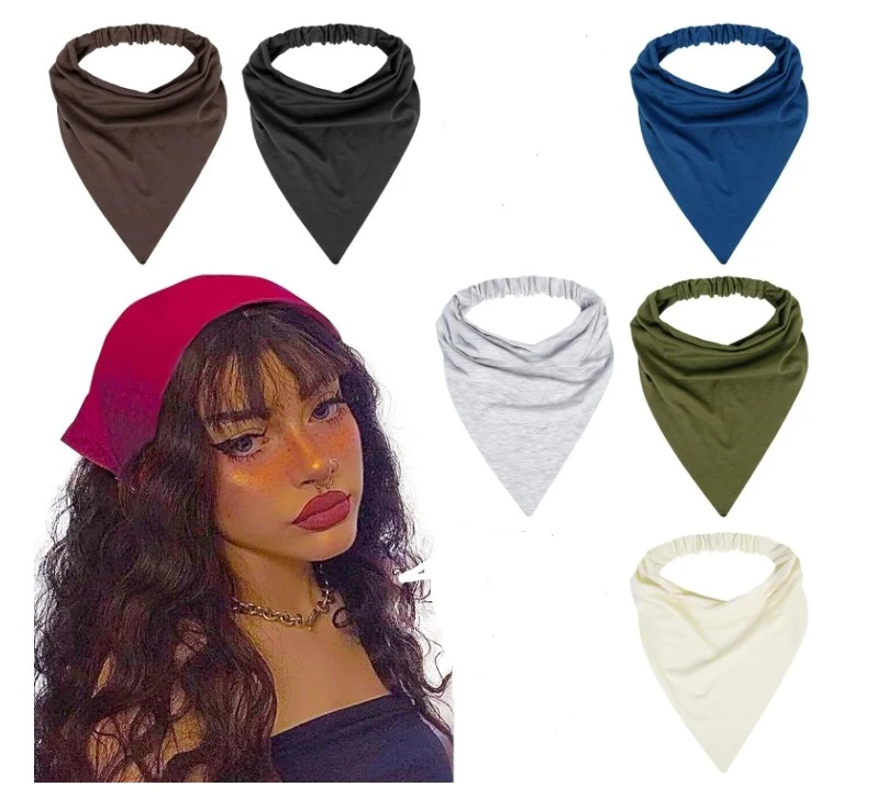 6pcs Elastic Hair Scarves Women Headscarf Hair Scarf Women Girls Head Bandanas