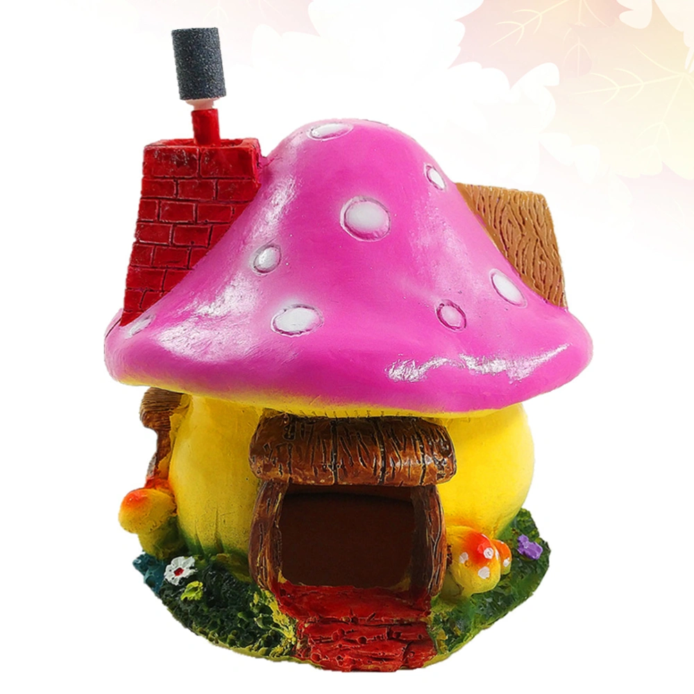 Simulation Mushroom House Cartoon Aquarium Scene Decoration Fish Tank Resin Craft Water Landscape Supply