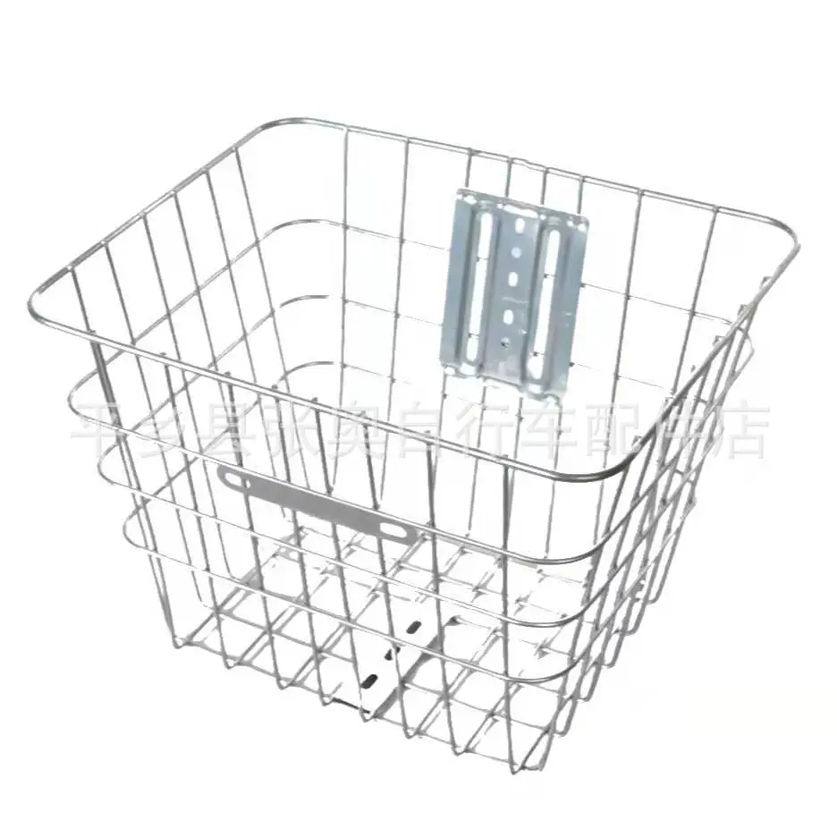 Bike Rear Basket Large Capacity Bike Basket Metal Rear Basket Bicycle Rear Basket Detachable Rear Basket