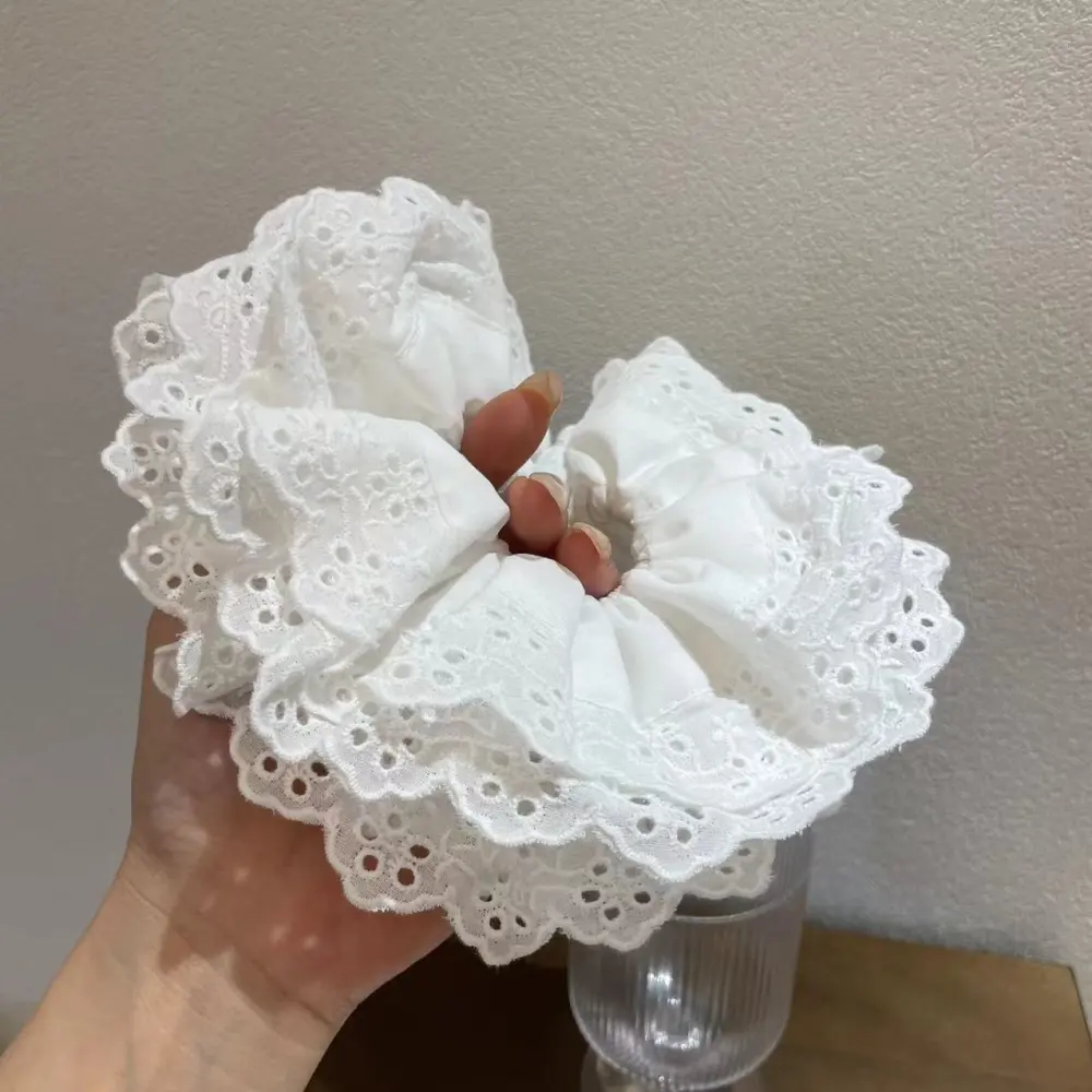 Cute Hair Scrunchy Lace Hair Scrunchy Decorative Hair Tie Elastic Ponytail Holder for Women