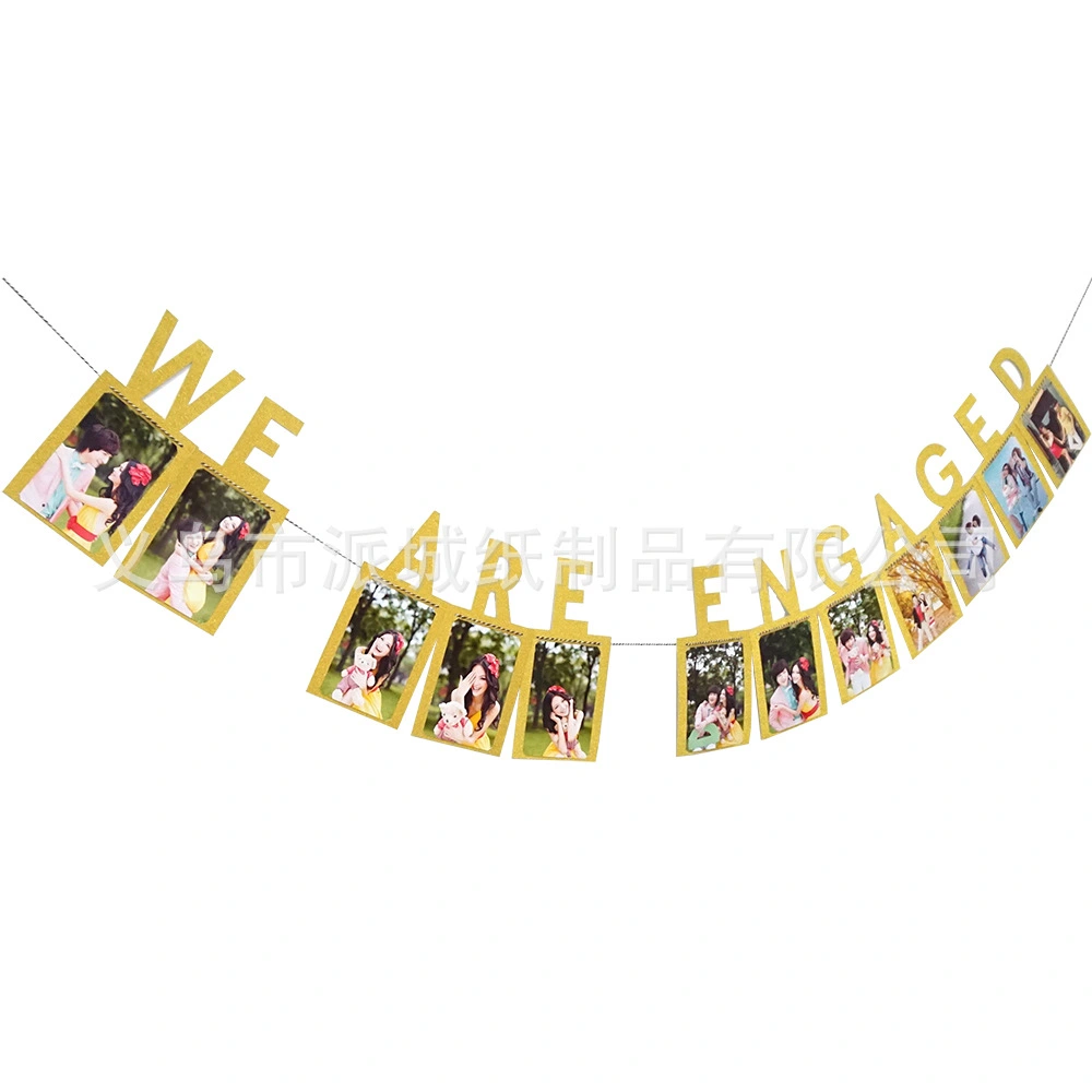 Engagement Party Photo Banner We Are Engaged Banner Decoration Wedding Party Background Bunting