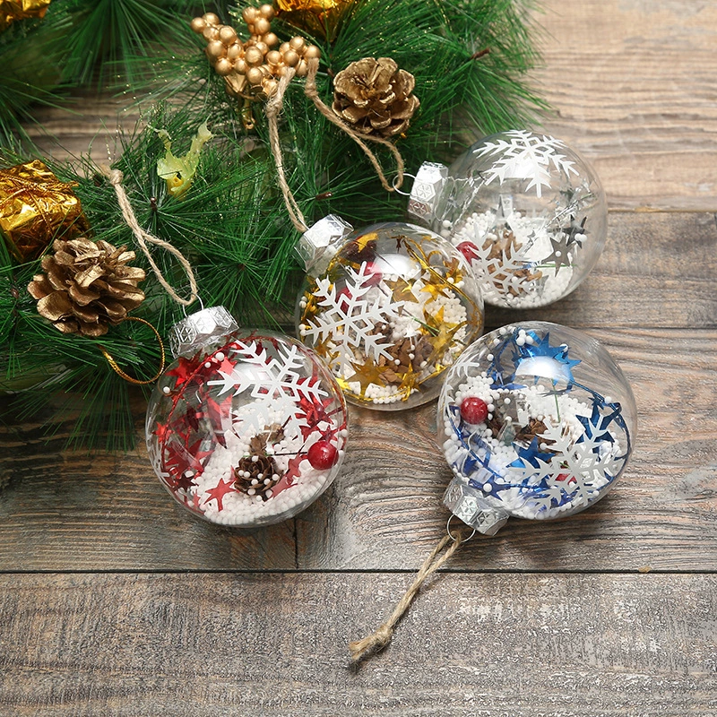 4pcs Christmas Ball Ornaments Christmas Tree Decorations Hanging Christmas Balls